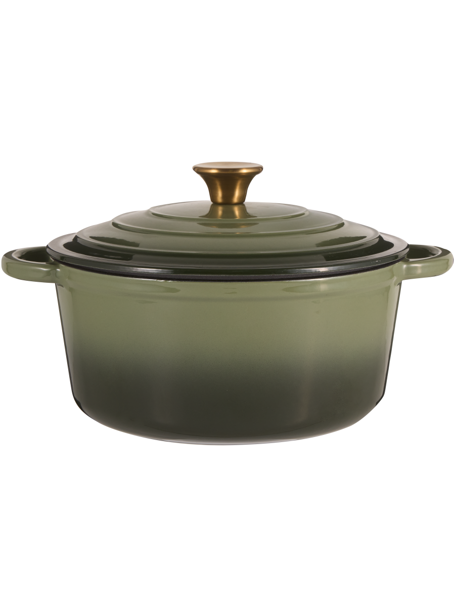 Green Cast Iron Casserole