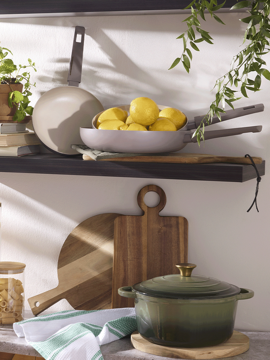 Medium Matt Taupe Frying Pan