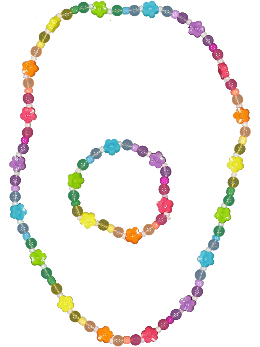 Rainbow Necklace And Band Set