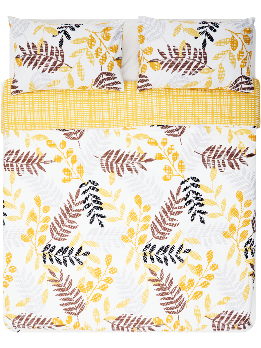 Kyla Leaves Duvet Cover Set Double