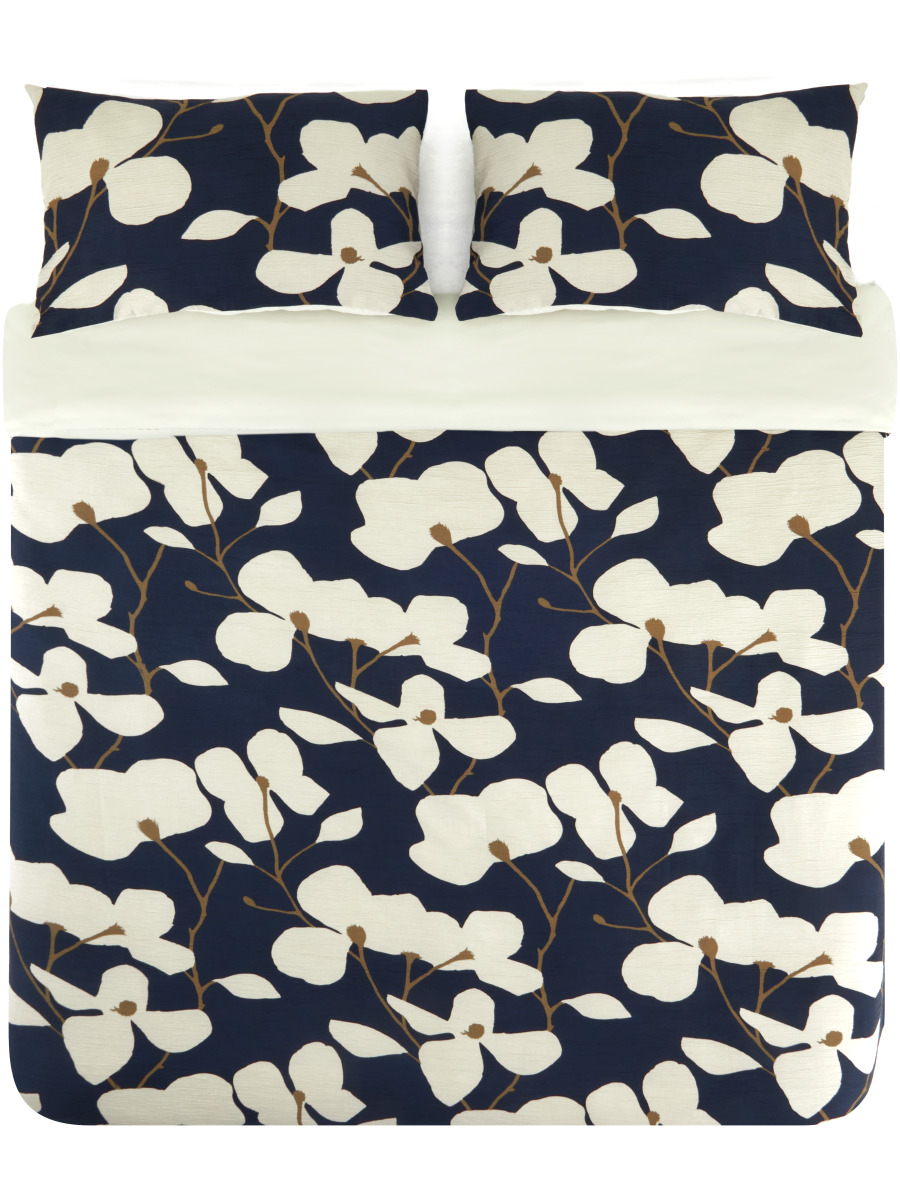 Textured Evie Floral Duvet Cover Set Queen