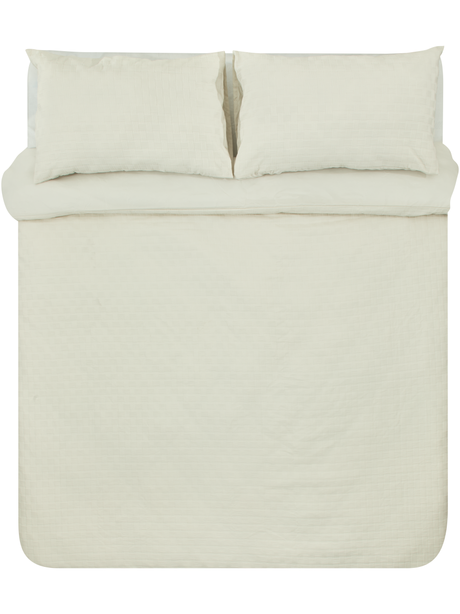 Lattice Weave Textured Duvet Cover Set King