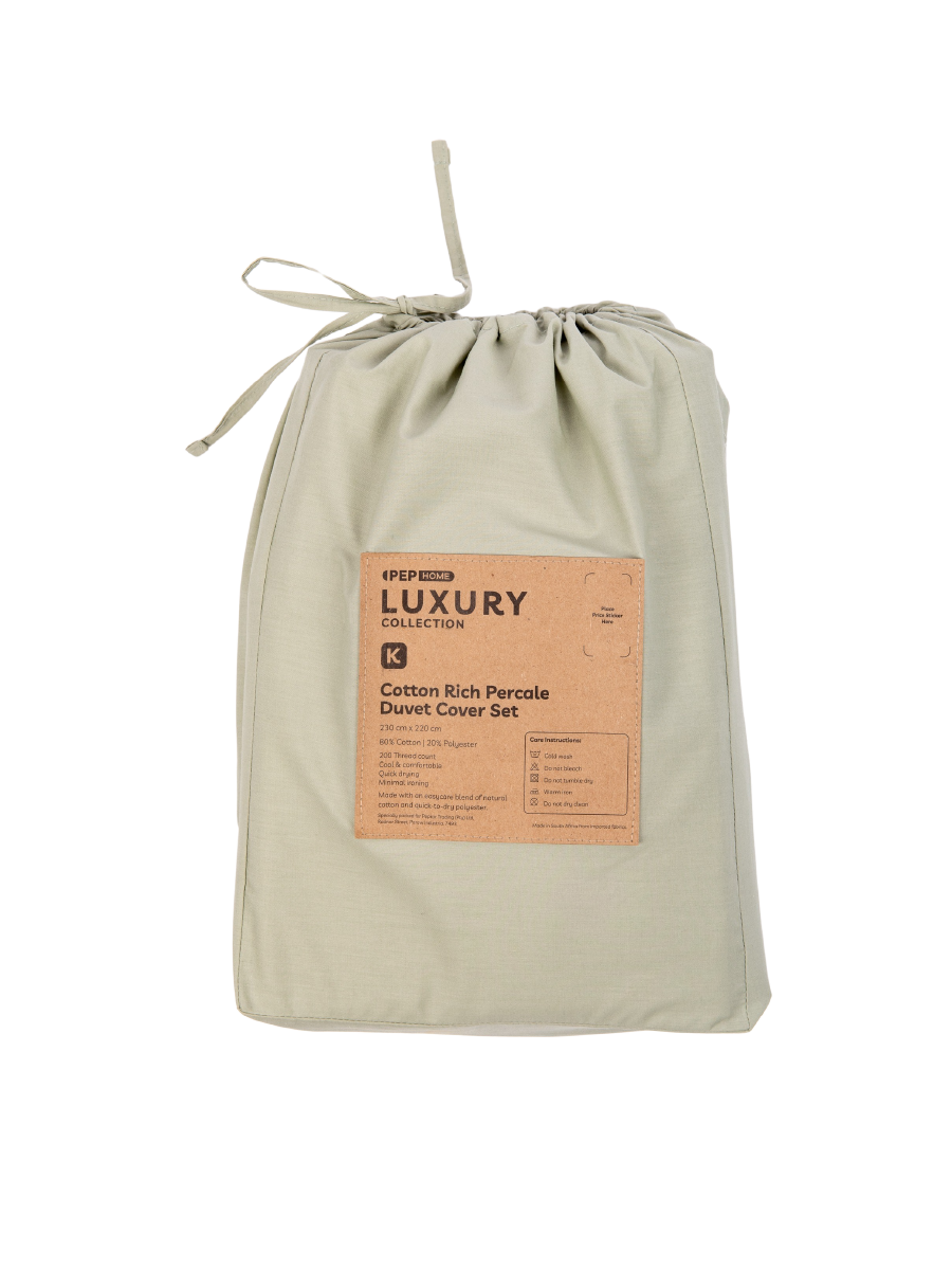 Green Cotton Rich Duvet Cover