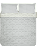 Grey And Natural Quilted Comforter Queen