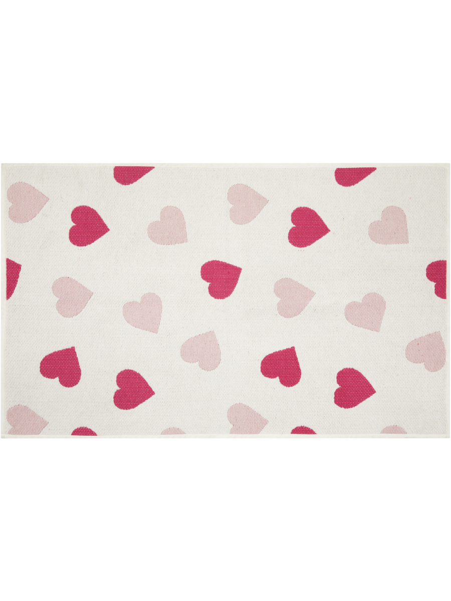 Kids Woven Hearts Rug