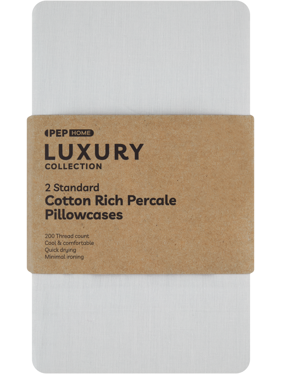 Luxury Collection Cotton Rich Percale Standard Pillowcases