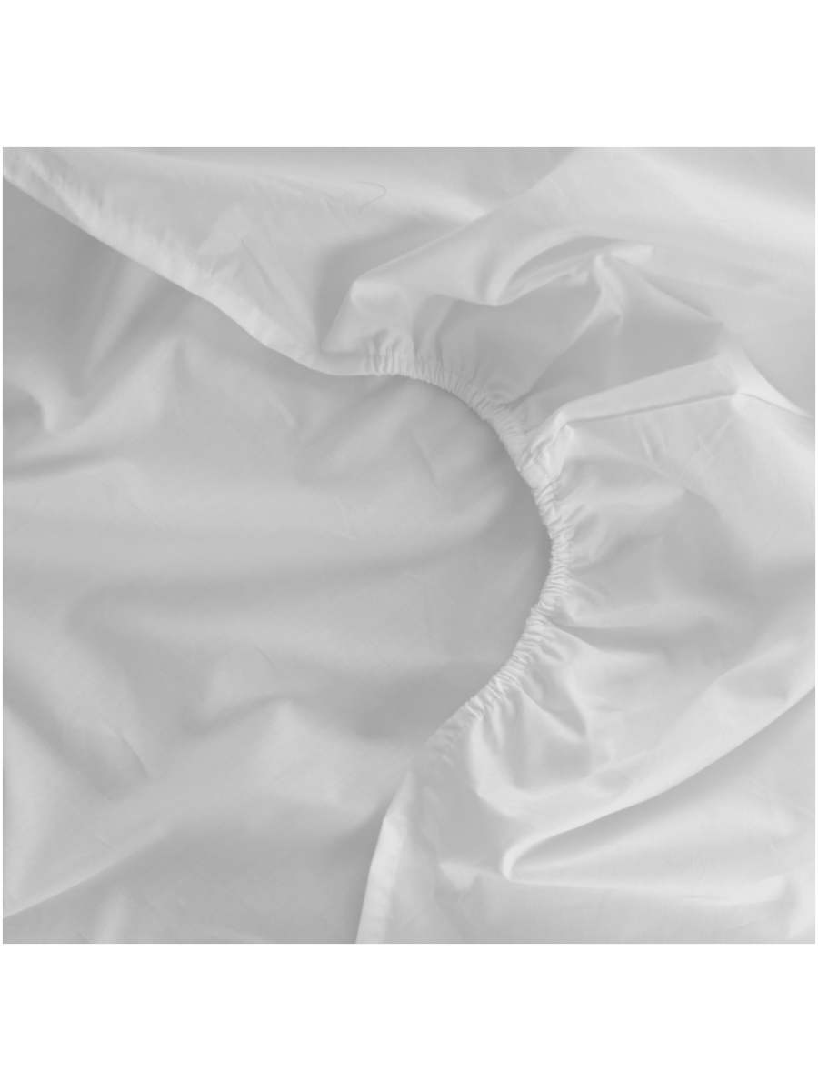 King Bed White Fitted Sheet Plain
