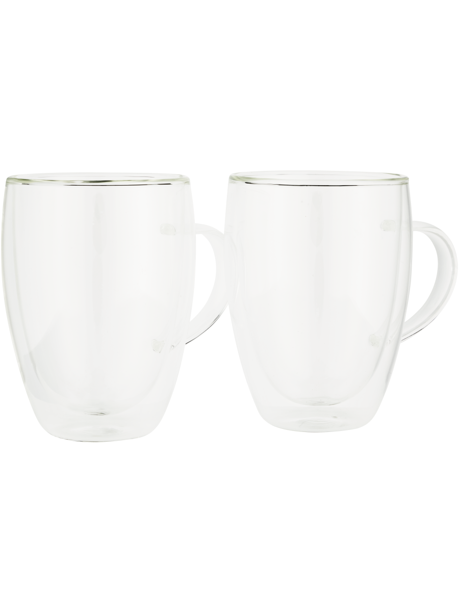 Double Walled Glass Mug With Handle