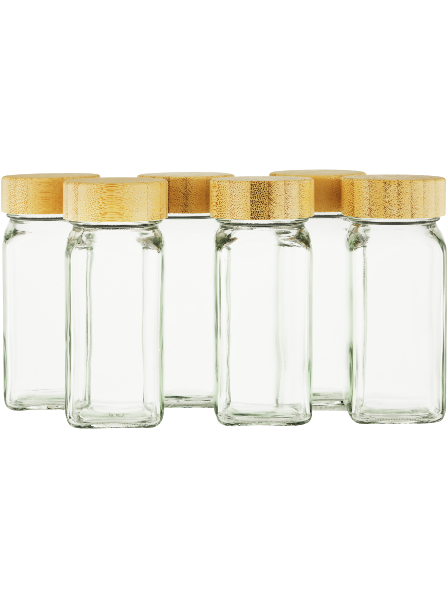 6 Spice Jars 120ml 11x5x5cm