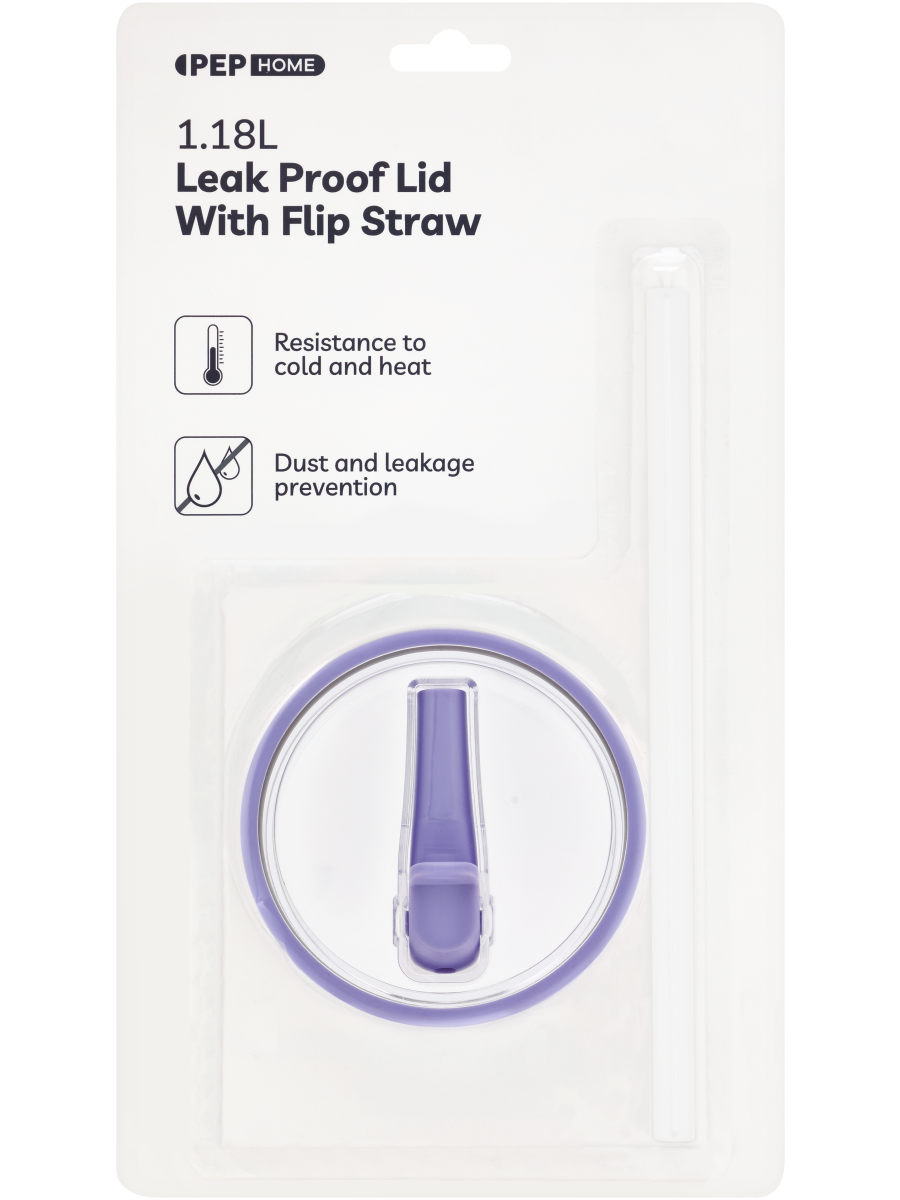 Leak Proof Lid With Flip Straw