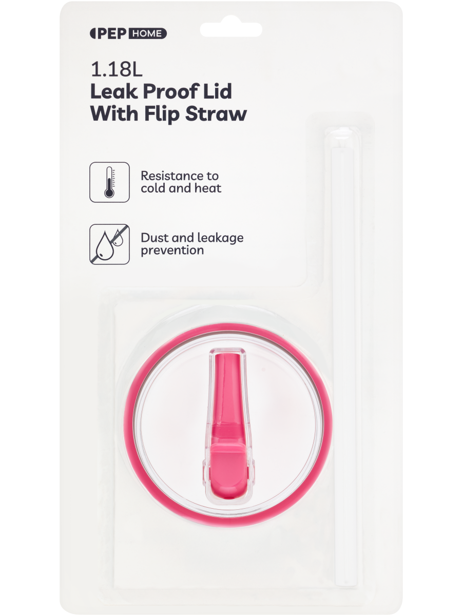 Leak Proof Lid With Flip Straw