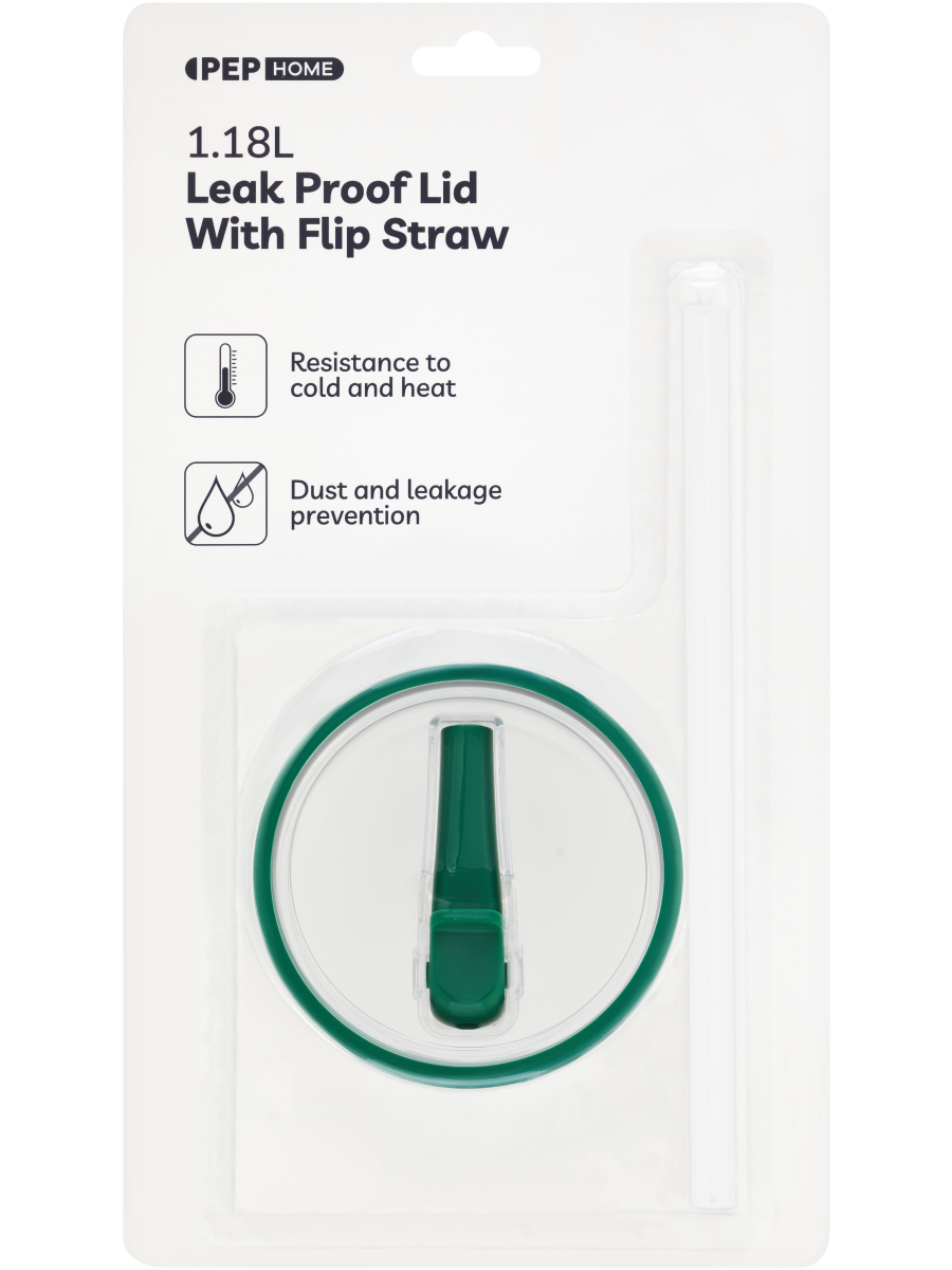 Leak Proof Lid With Flip Straw