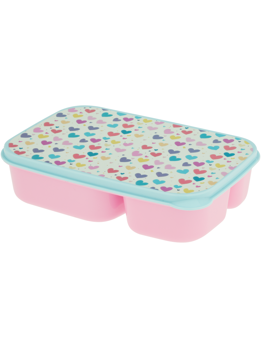 2 Divider Hearts Lunch Box