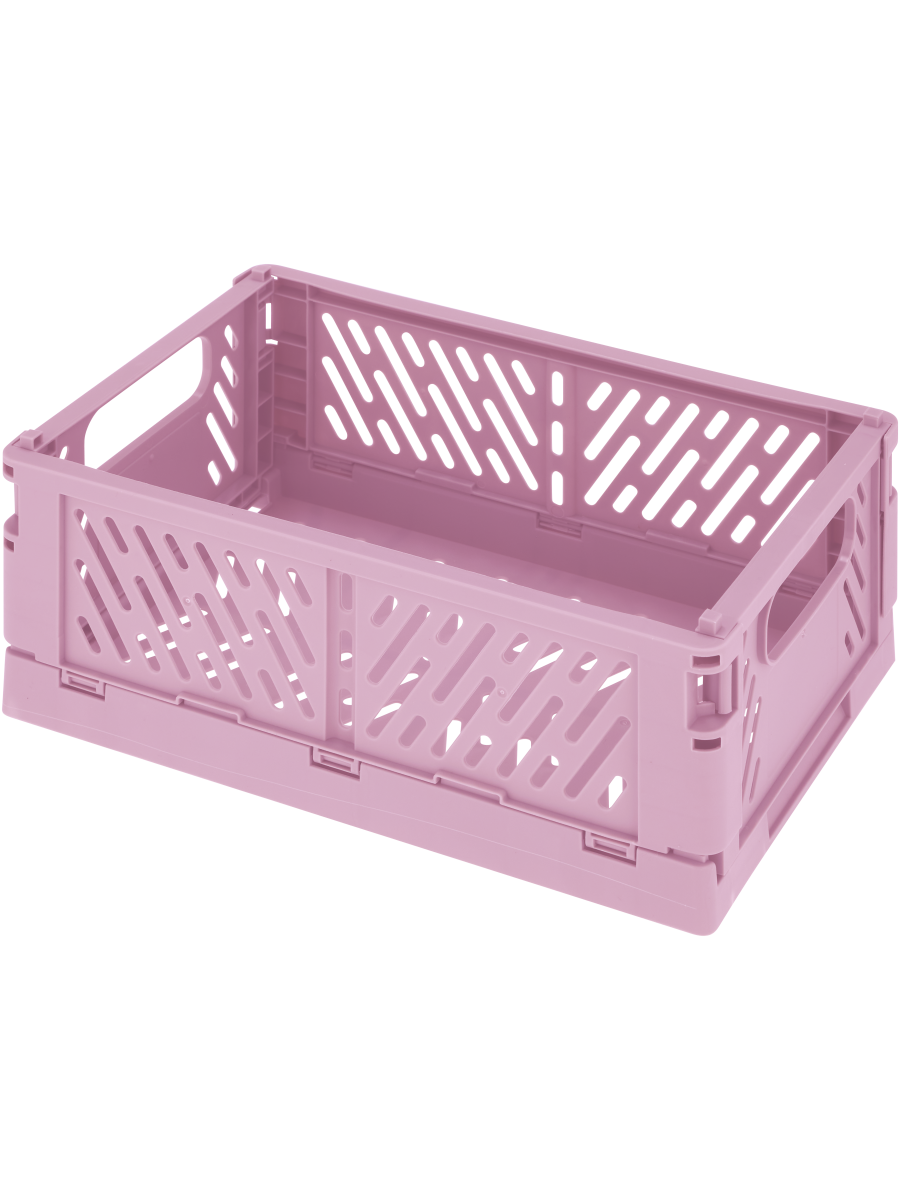 Small Foldable Storage Pink  Crate