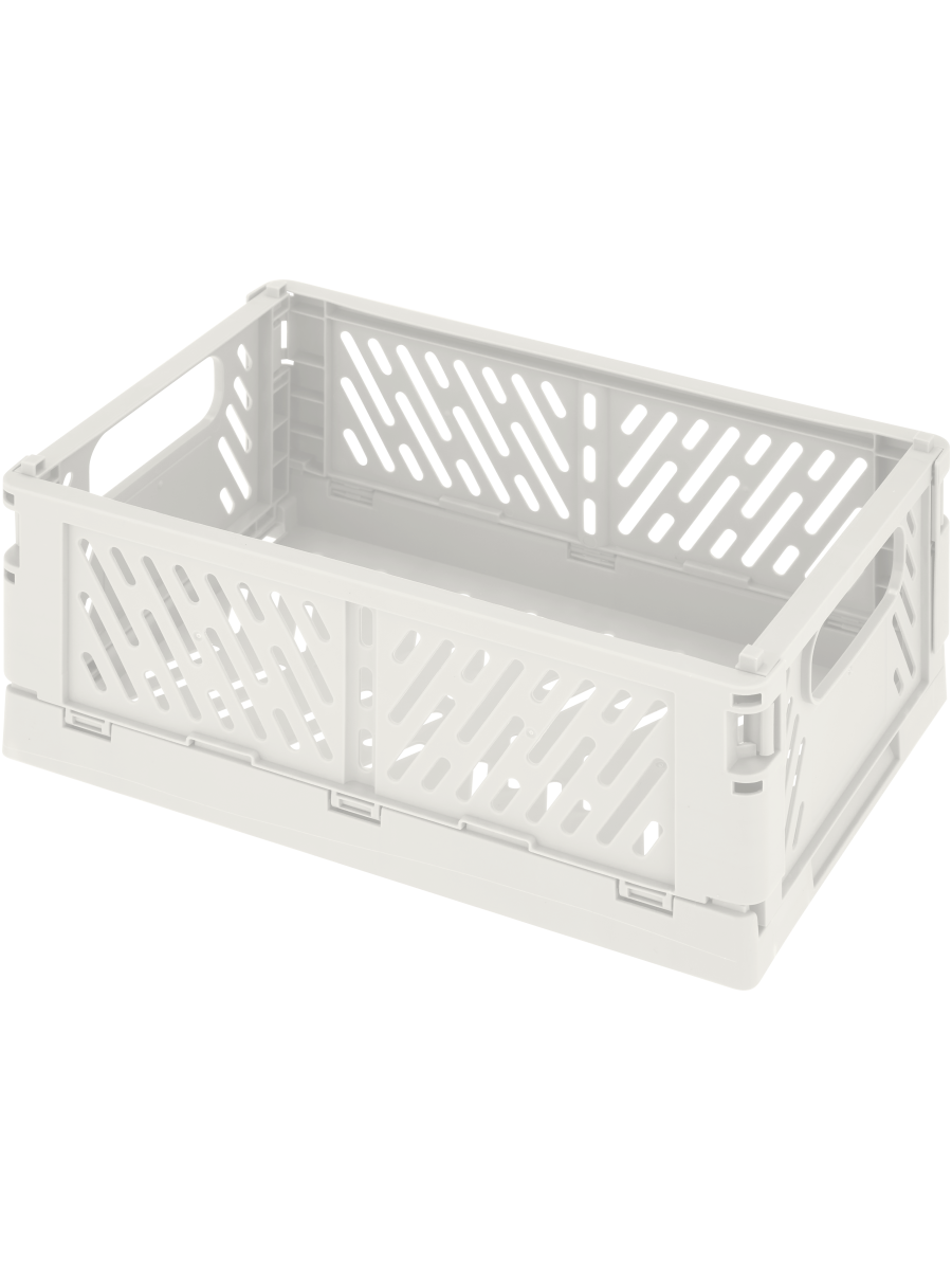 Small Foldable Storagen White Crate