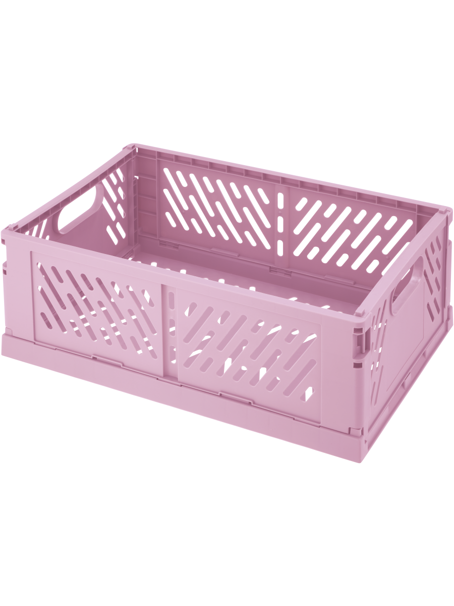 Large Foldable Storage Pink Crate
