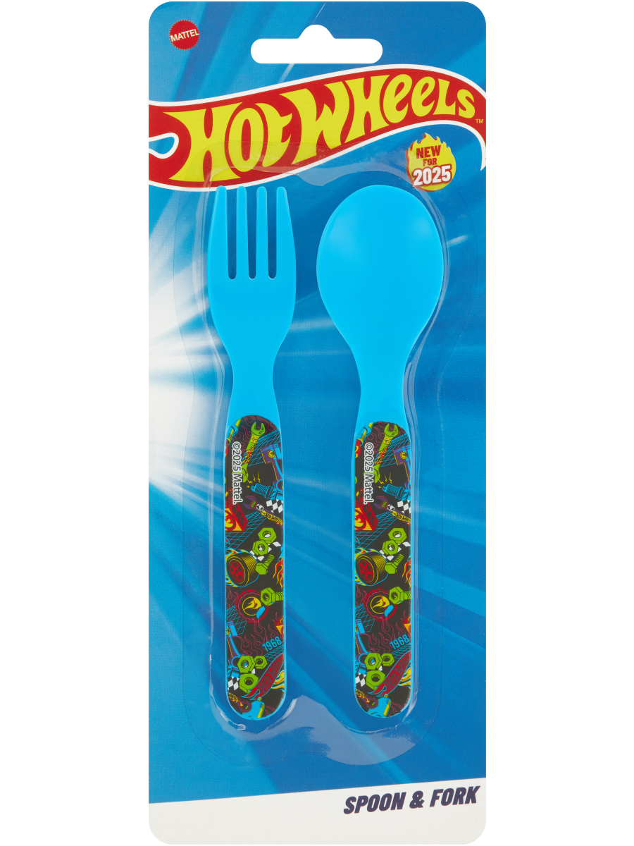 Hot Wheels Spoon & Fork Set