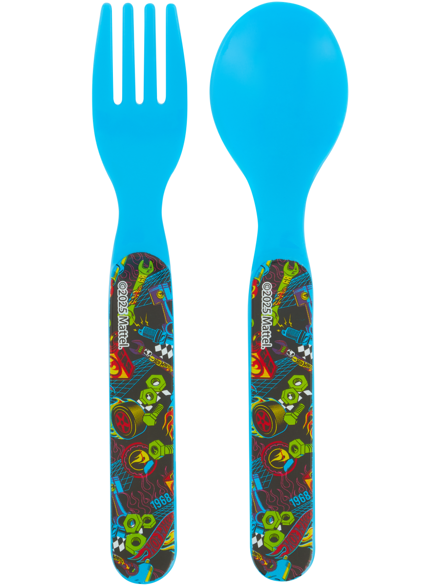 Hot Wheels Spoon & Fork Set