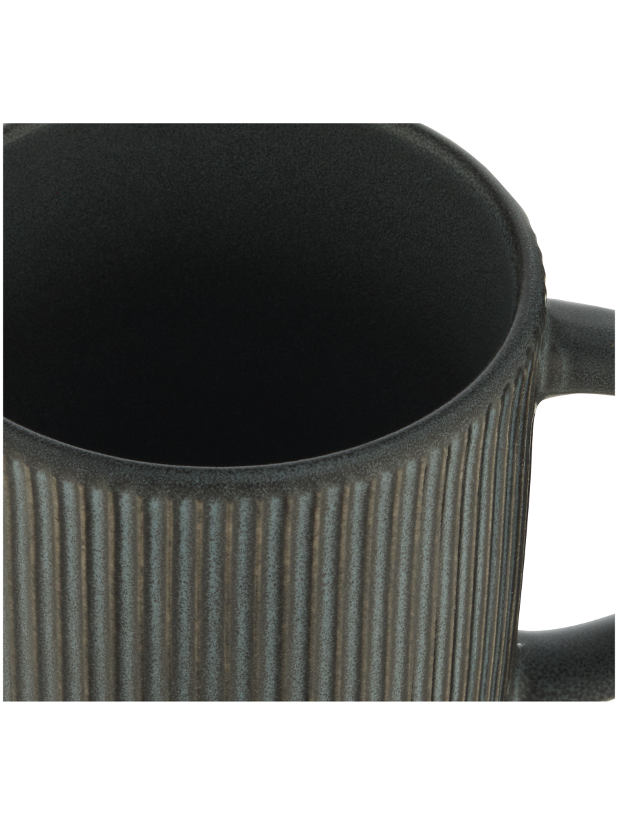 Ribbed Ceramic Mug