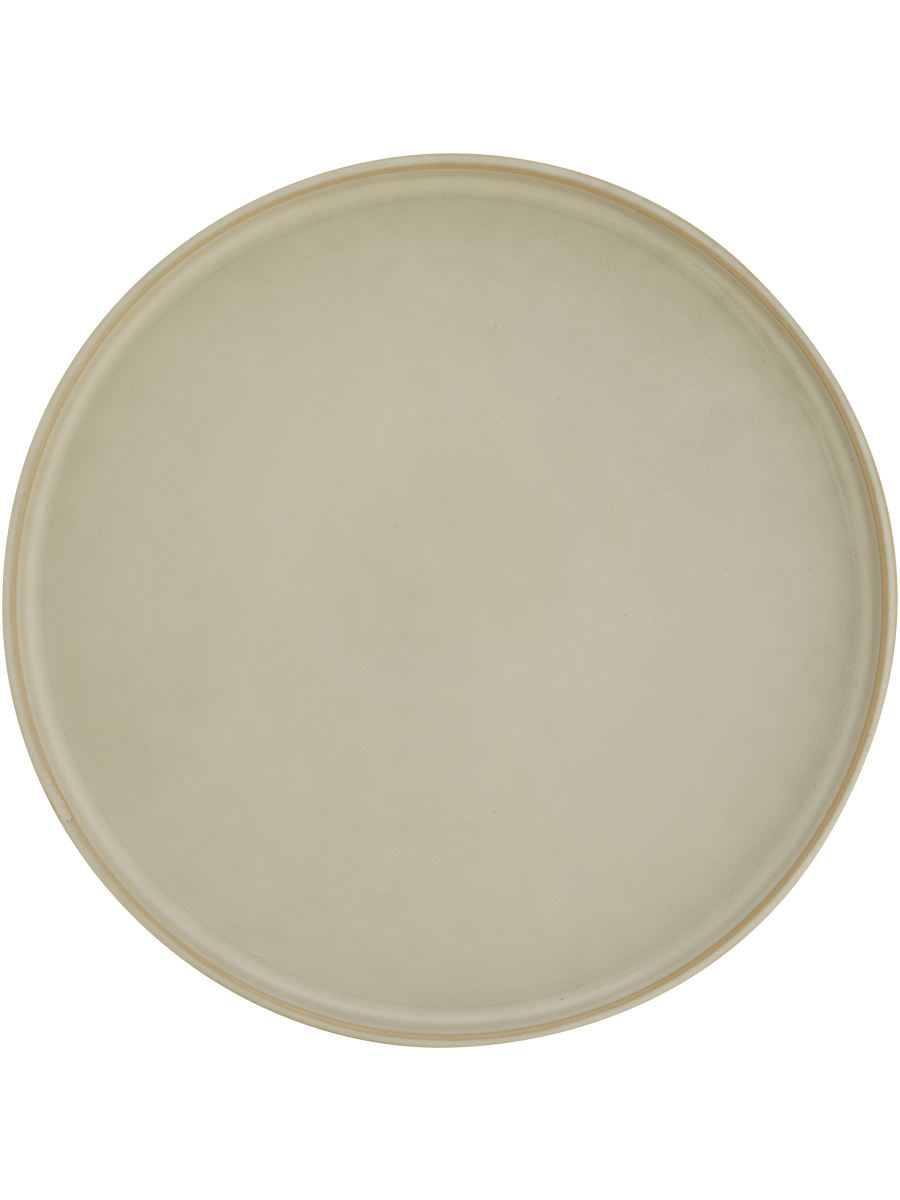 Ribbed Edge Ceramic Dinner Plate