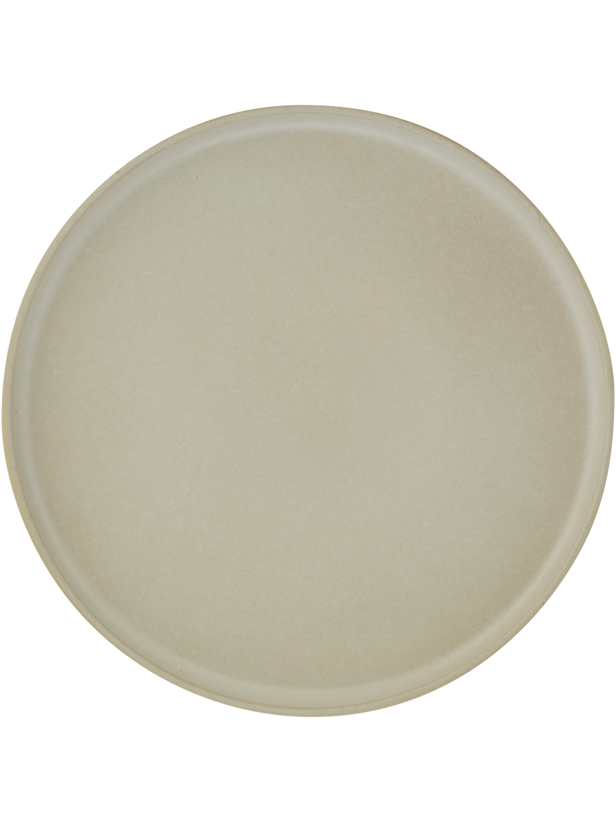 Ribbed Edge Ceramic Dinner Plate
