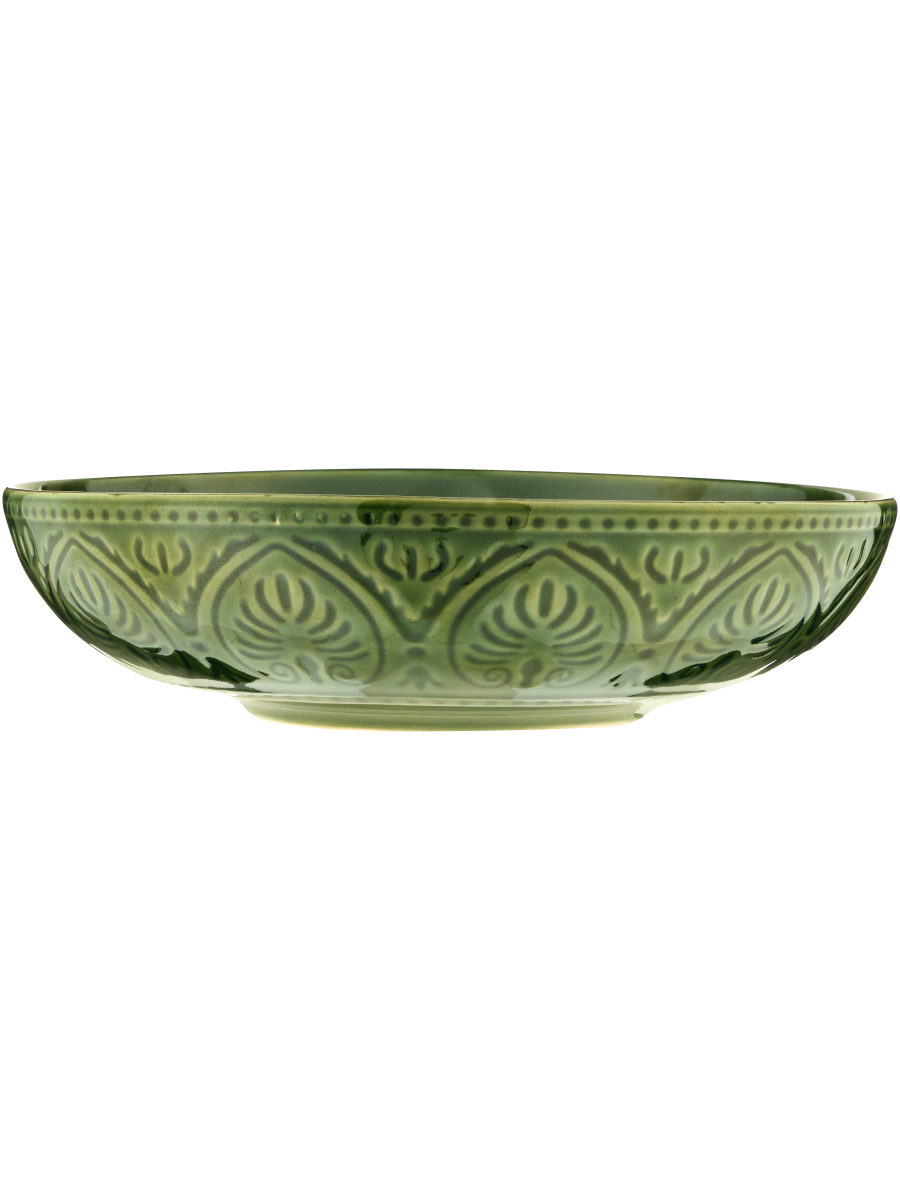 Textured Leaf Pattern Glass Bowl