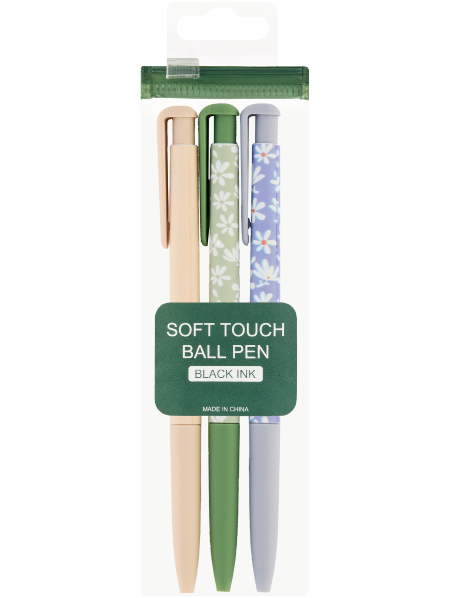 Soft Touch Ball Pens Black