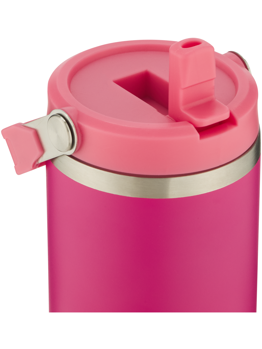 Pink Stainless Steel Bottle With Flip Straw 890ml