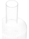Striped Thin Neck Glass Vase 10x24cm (1)