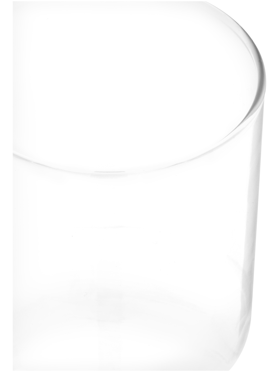 Round Wide Ringed Glass Vase 10.5x10cm