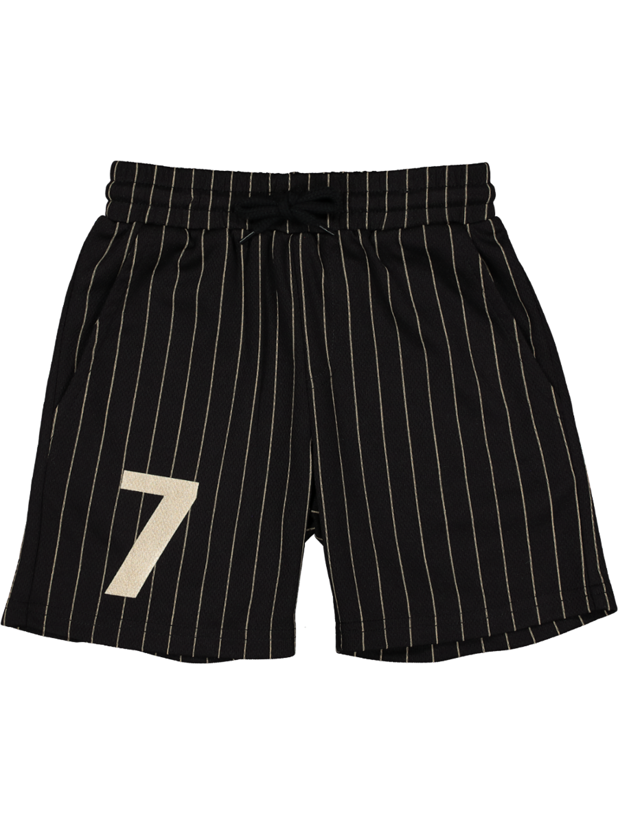 Black Striped Active Shorts