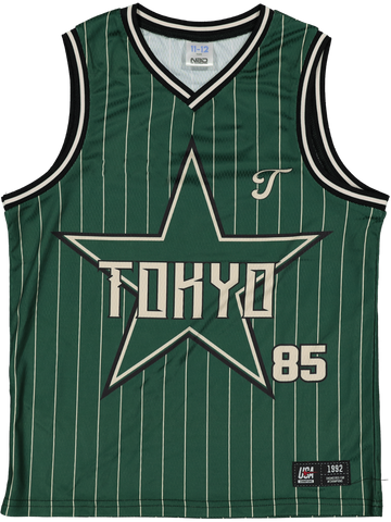 Green Striped Basketball Vest