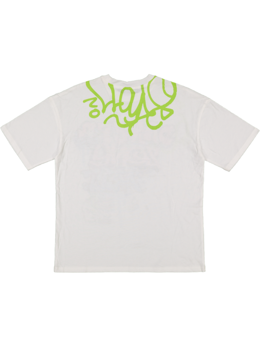 White Graffiti Style T-Shirt