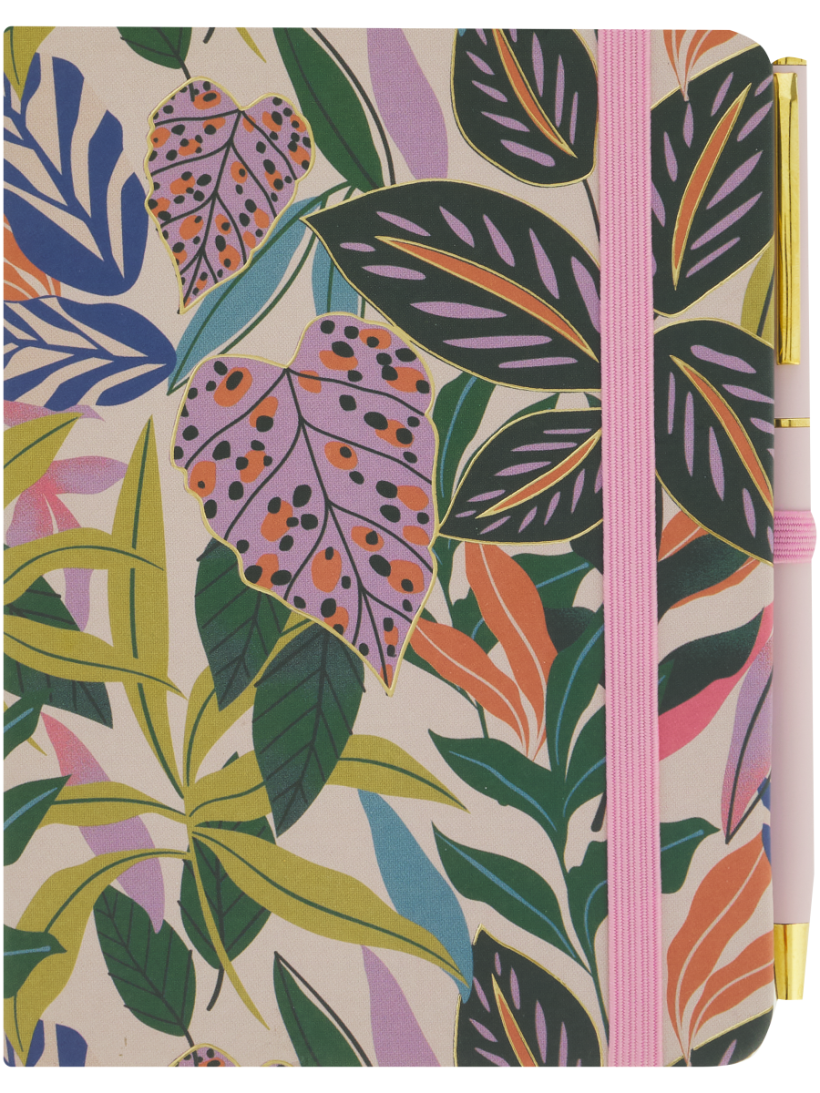 A6 Leafy Notebook With Pen