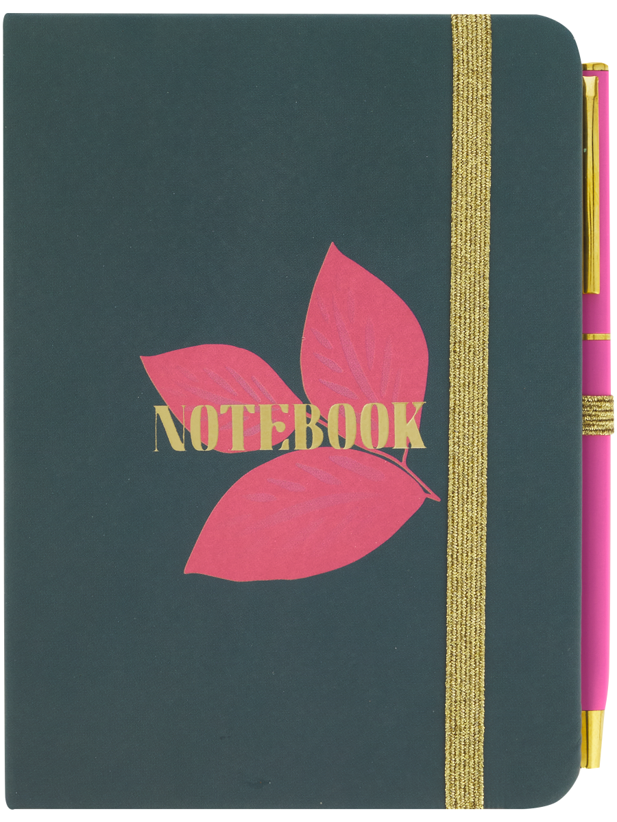 A6 Leafy Notebook With Pen