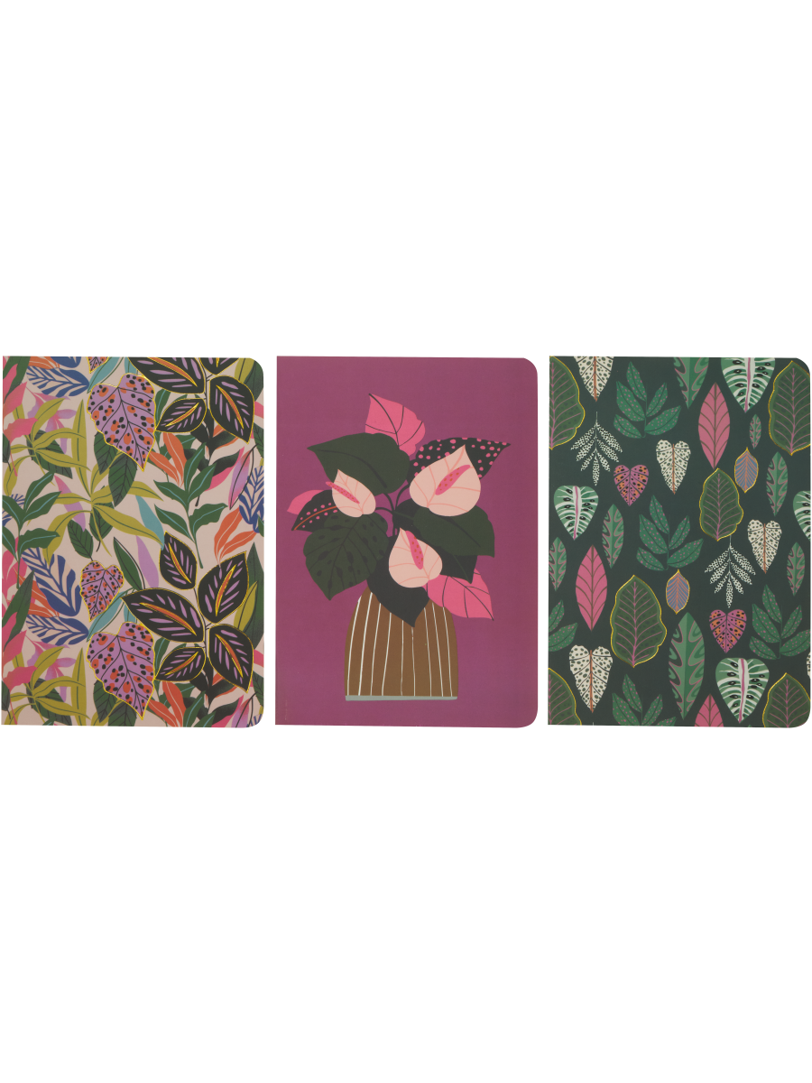Assorted A6 Leafy Notebook Set