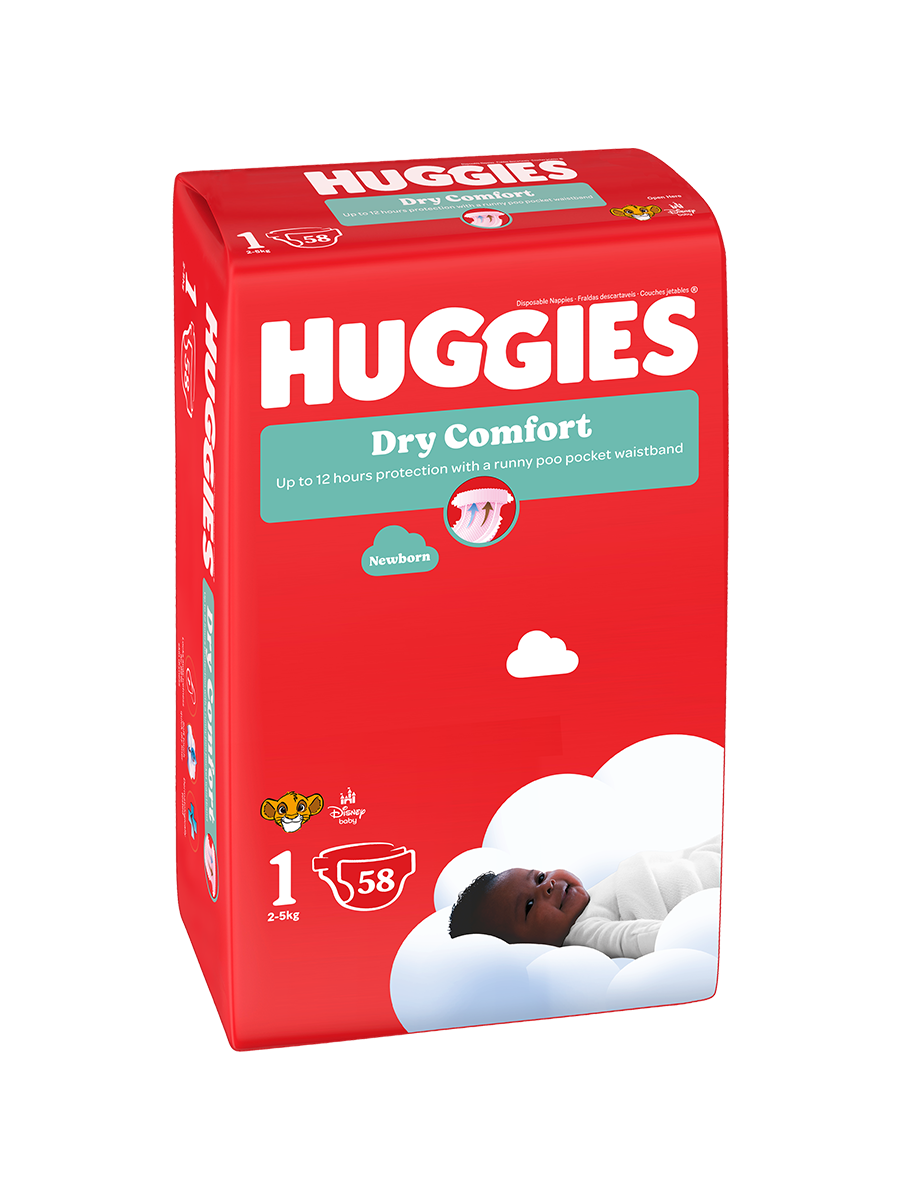 Huggies Dry Comfort Value Pack size 1 58s