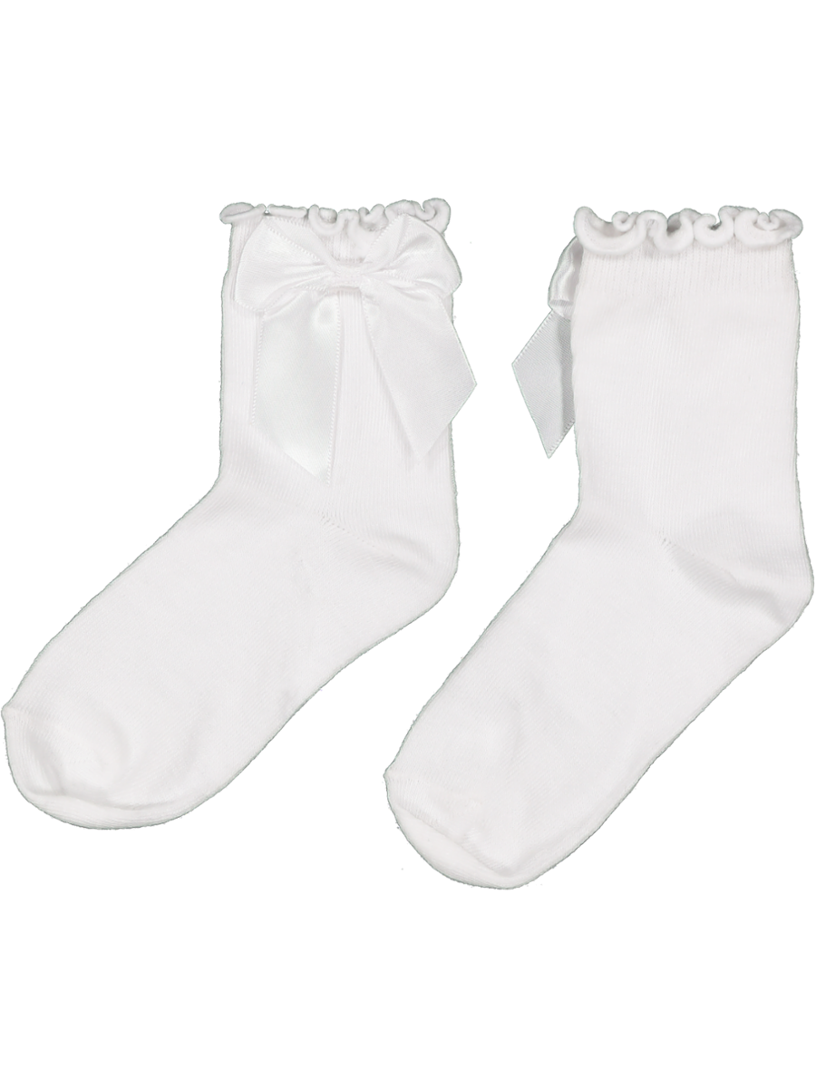White Ribbon Bobby Socks