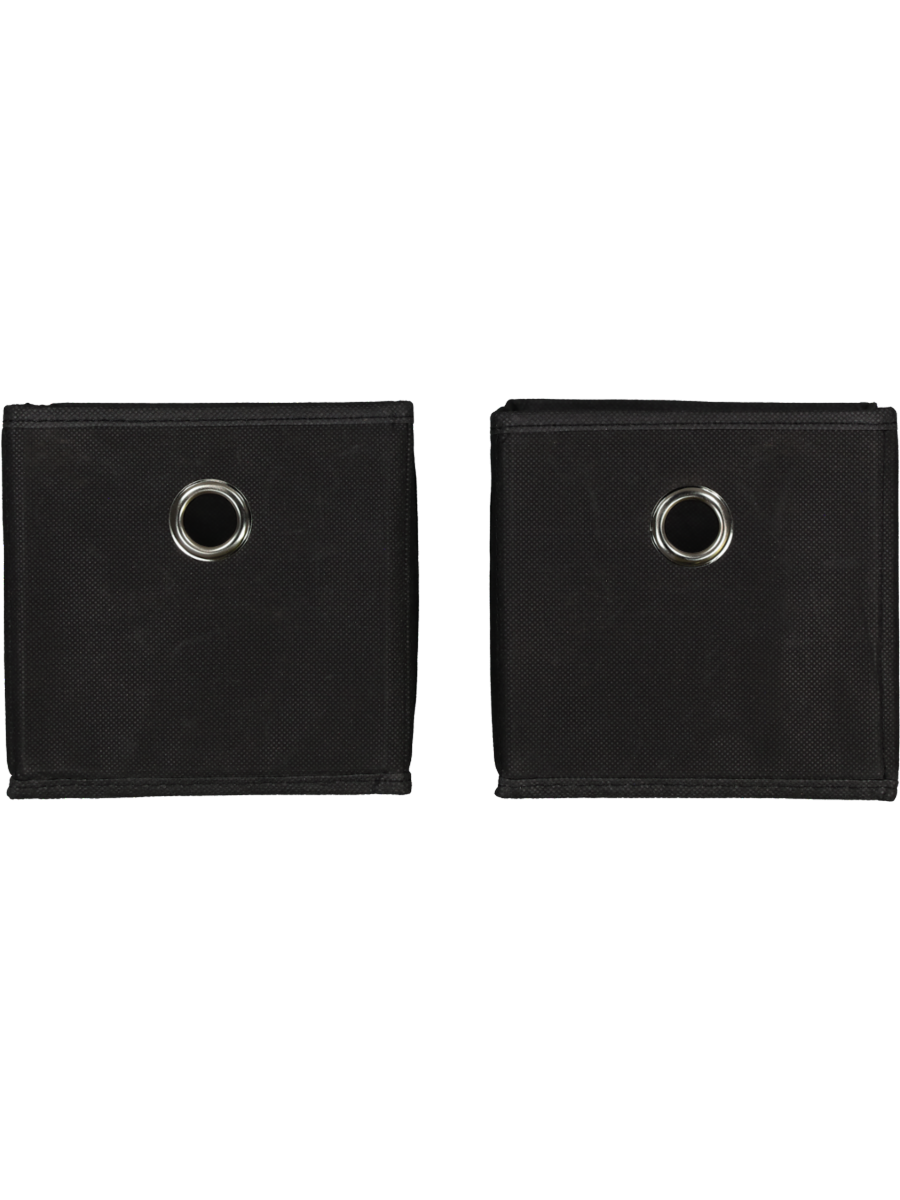 2 Pack Black Storage Desk Cubes