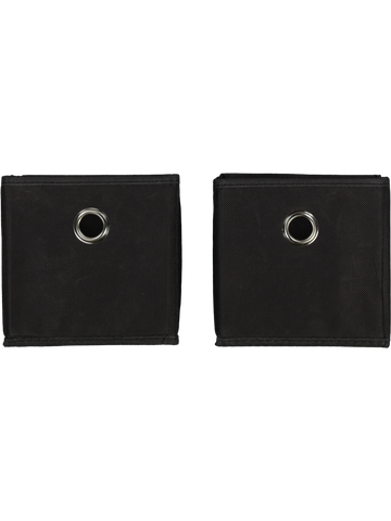 2 Pack Black Storage Desk Cubes