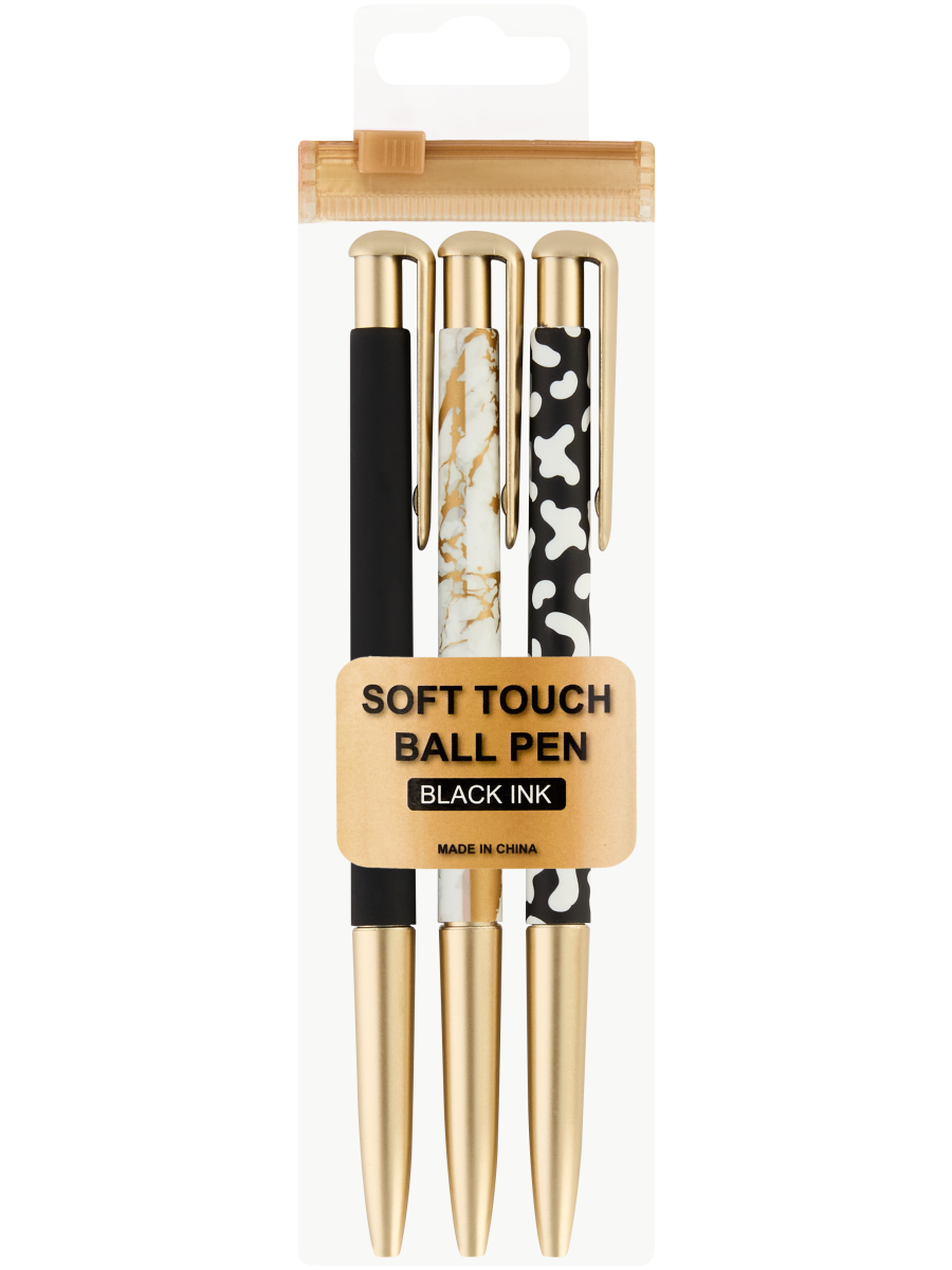 Soft Touch Ball Pens Black