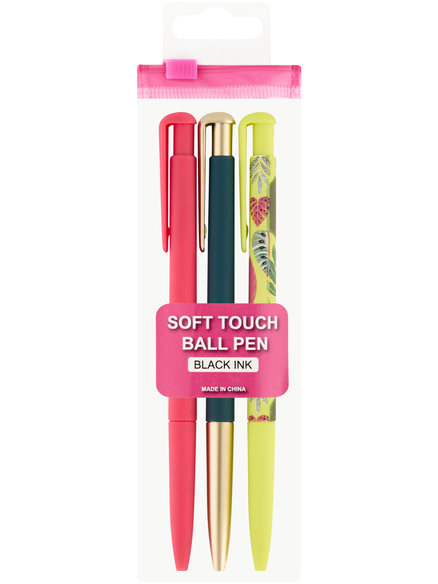Soft Touch Ball Pens Black