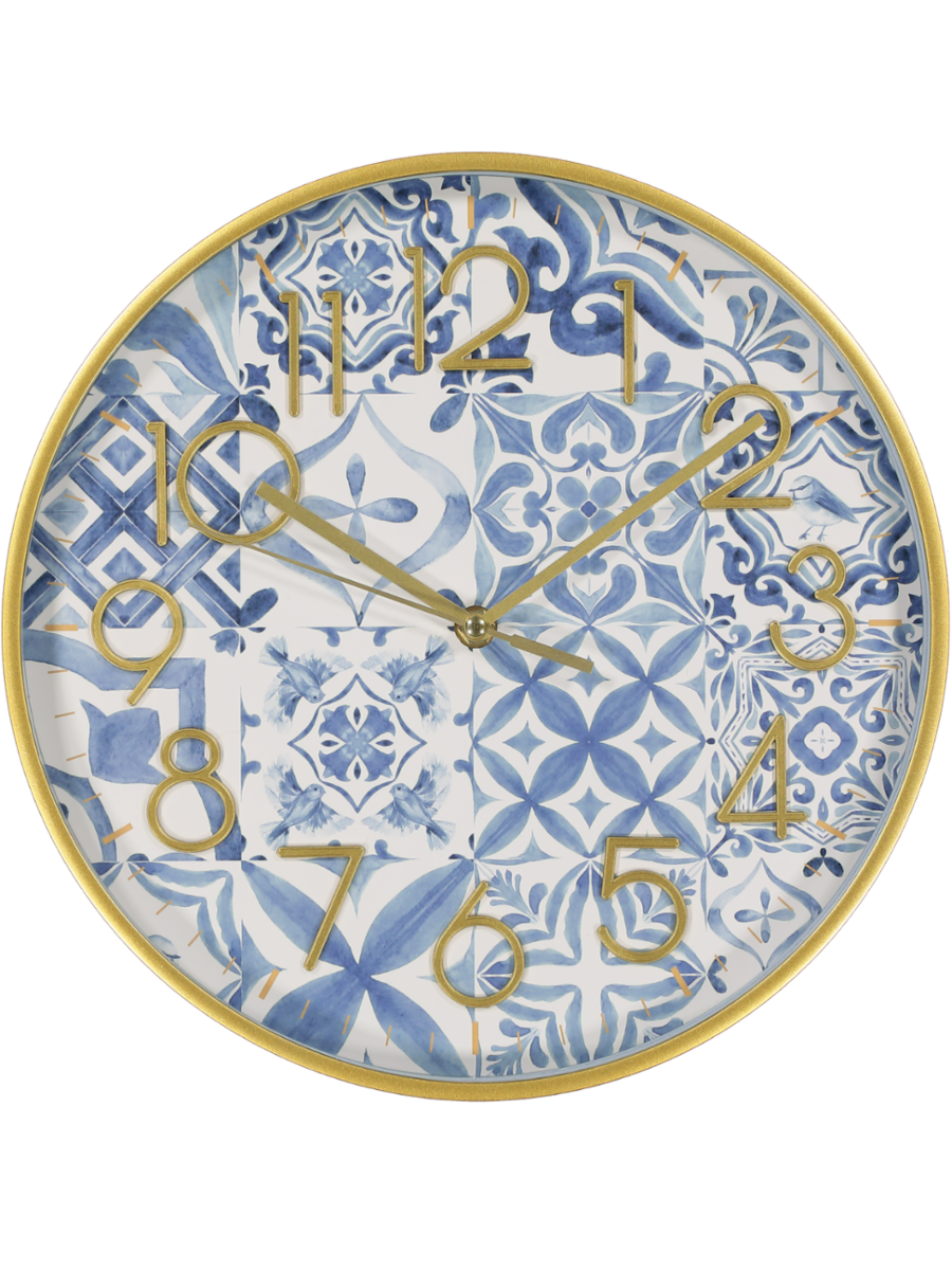 Printed Blue Clock