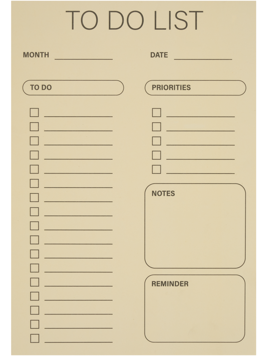 To Do List Notepad