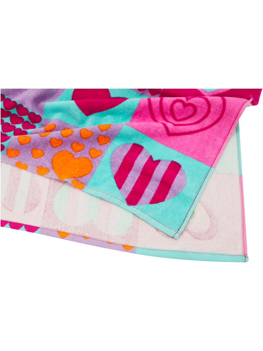 Hearts Beach Towel