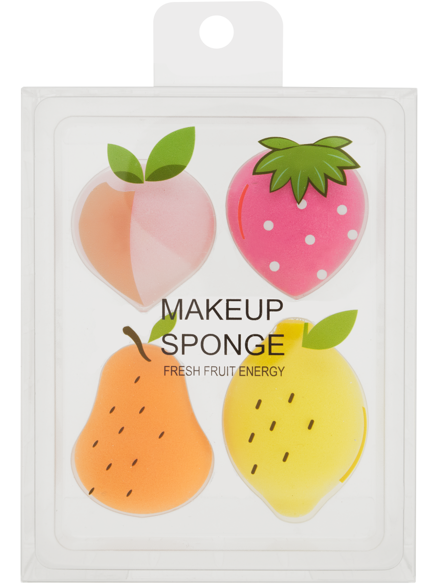 4 Piece Fruit Makeup Sponges