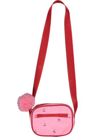 Pink Pom Pom Crossbody Bag