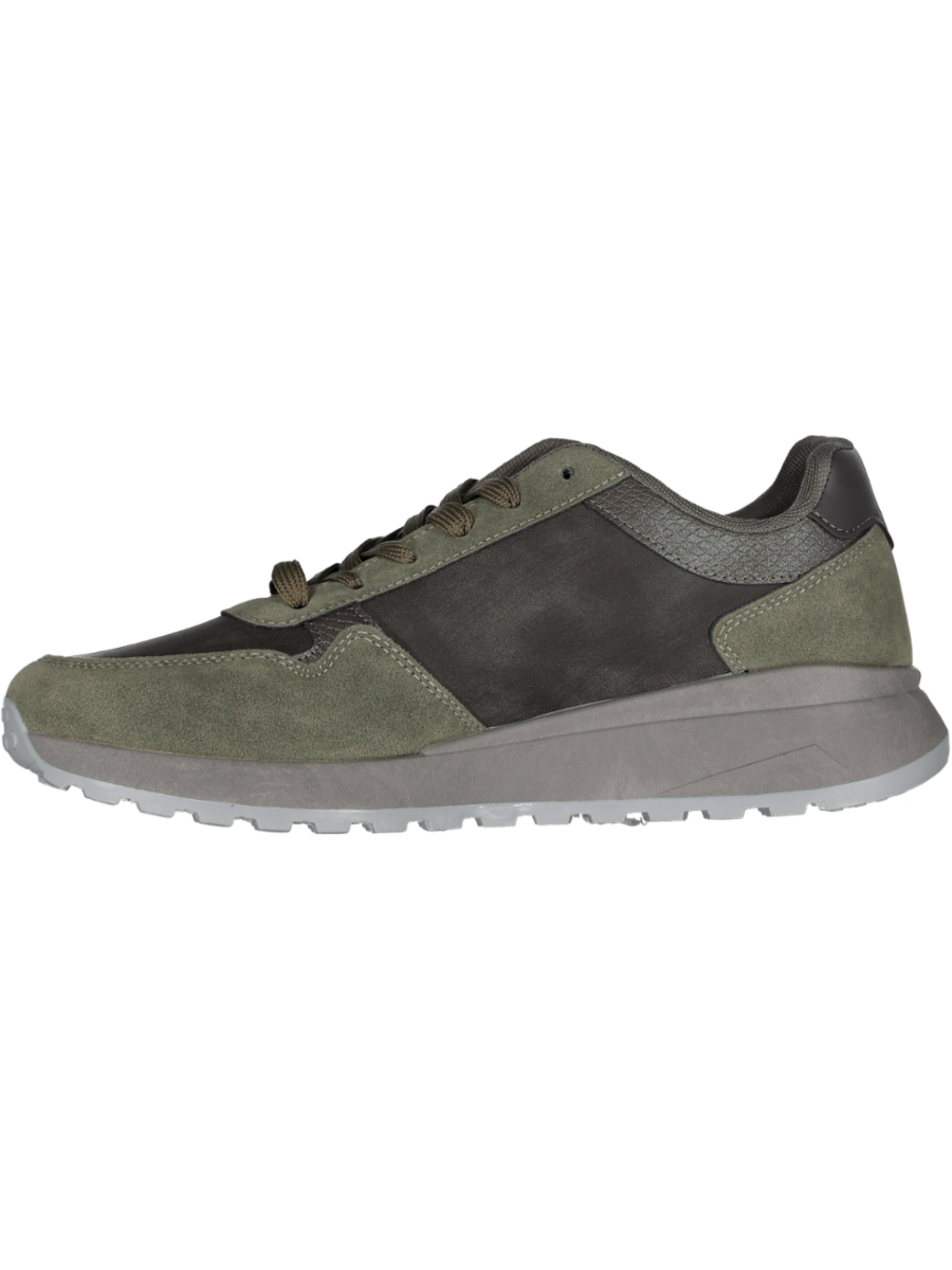 Green Faux Suede Retro Sneakers