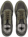 Green Faux Suede Retro Sneakers