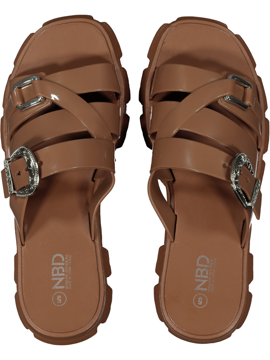 Brown Chunky Mule Sandal (2)